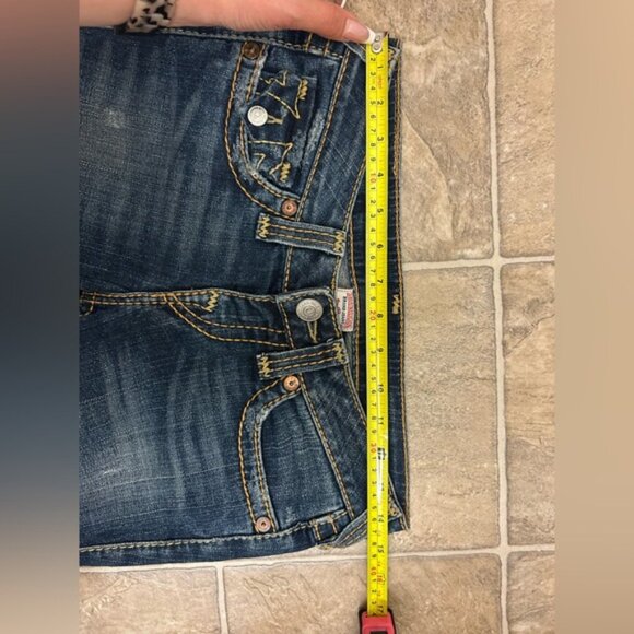 True Religion Flares Low Rise Size 26 Y2K Denim Jeans - Picture 9 of 11